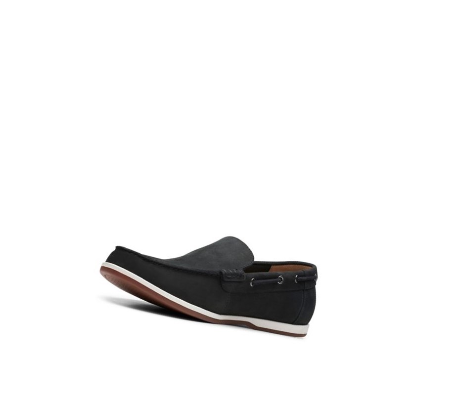 Clarks Morven Sun Nubuck Mokasiny Panske Čierne | SKQI-31726