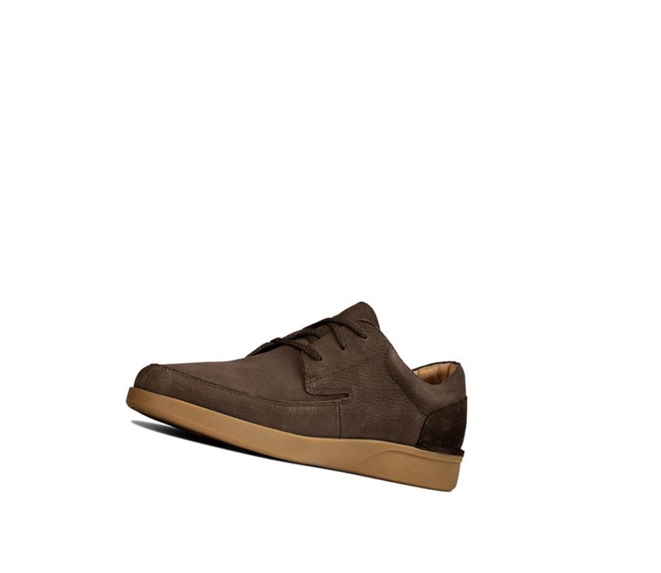 Clarks Oakland Craft Nubuck Semisove Casual Obuv Panske Tmavo Hnede | OZIU-39708