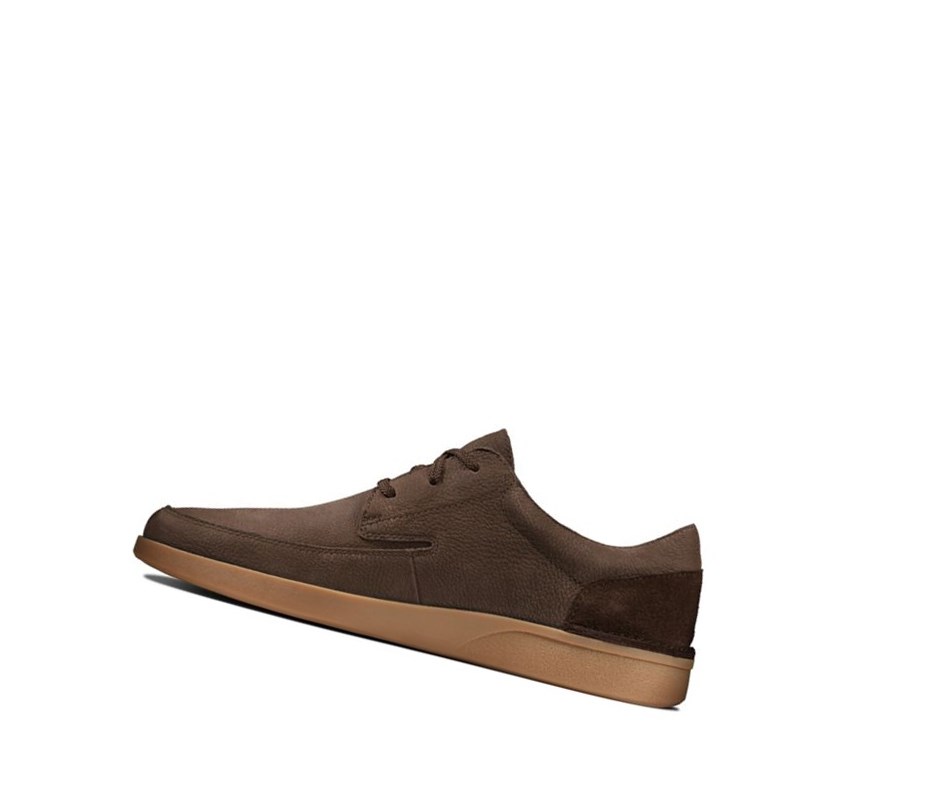 Clarks Oakland Craft Nubuck Semisove Casual Obuv Panske Tmavo Hnede | OZIU-39708