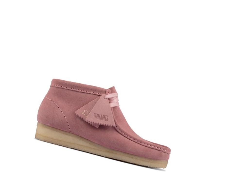 Clarks Original Semisove Wallabee Damske Ruzove | SROX-54927