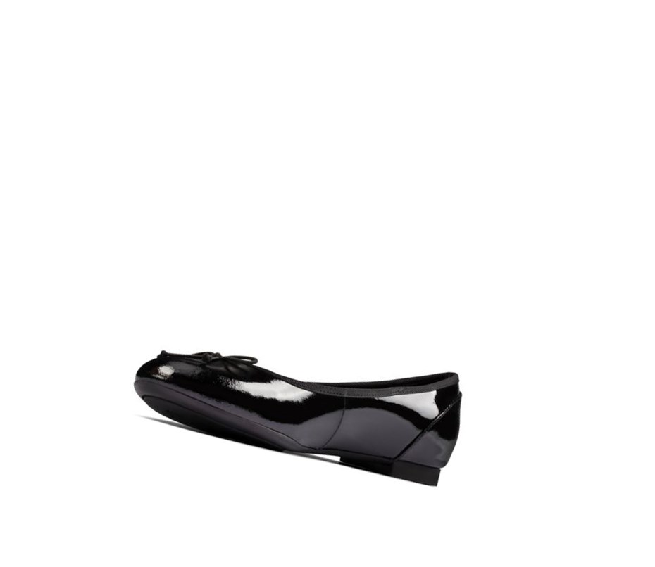 Clarks Patale Lakovane Kozene Siroke Topanky Fit Slip On Tenisky Damske Čierne | QRHE-68795