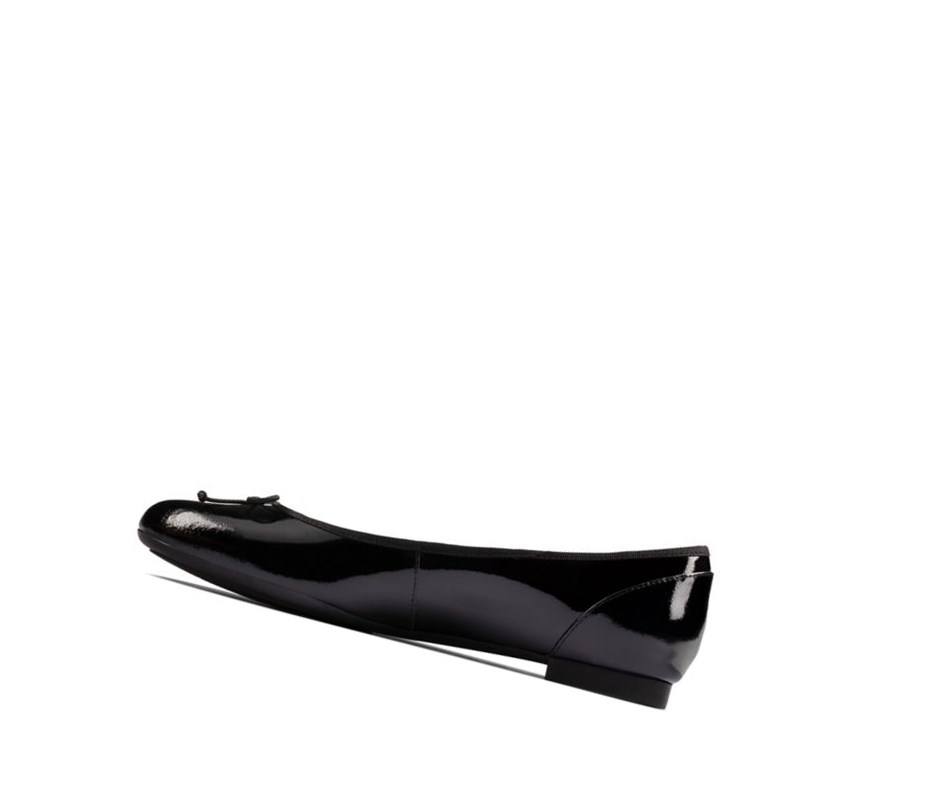 Clarks Patale Lakovane Kozene Siroke Topanky Fit Slip On Tenisky Damske Čierne | QRHE-68795