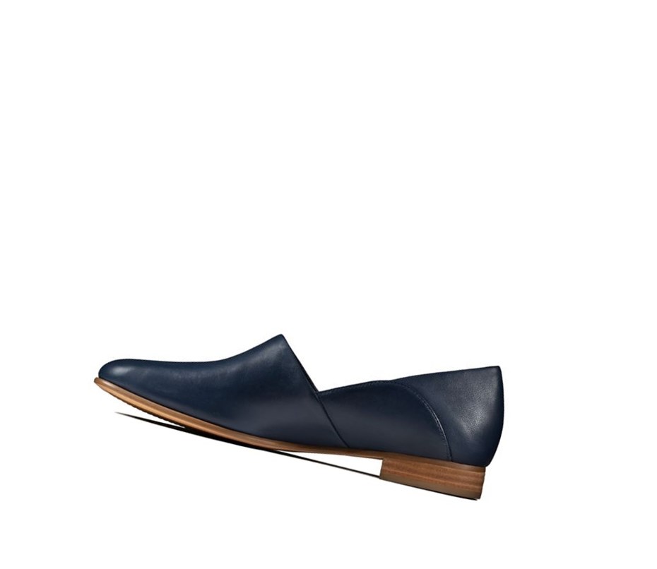 Clarks Pure Tone Kozene Siroke Topanky Fit Slip On Tenisky Damske Námornícka Modrá | OKSQ-27109