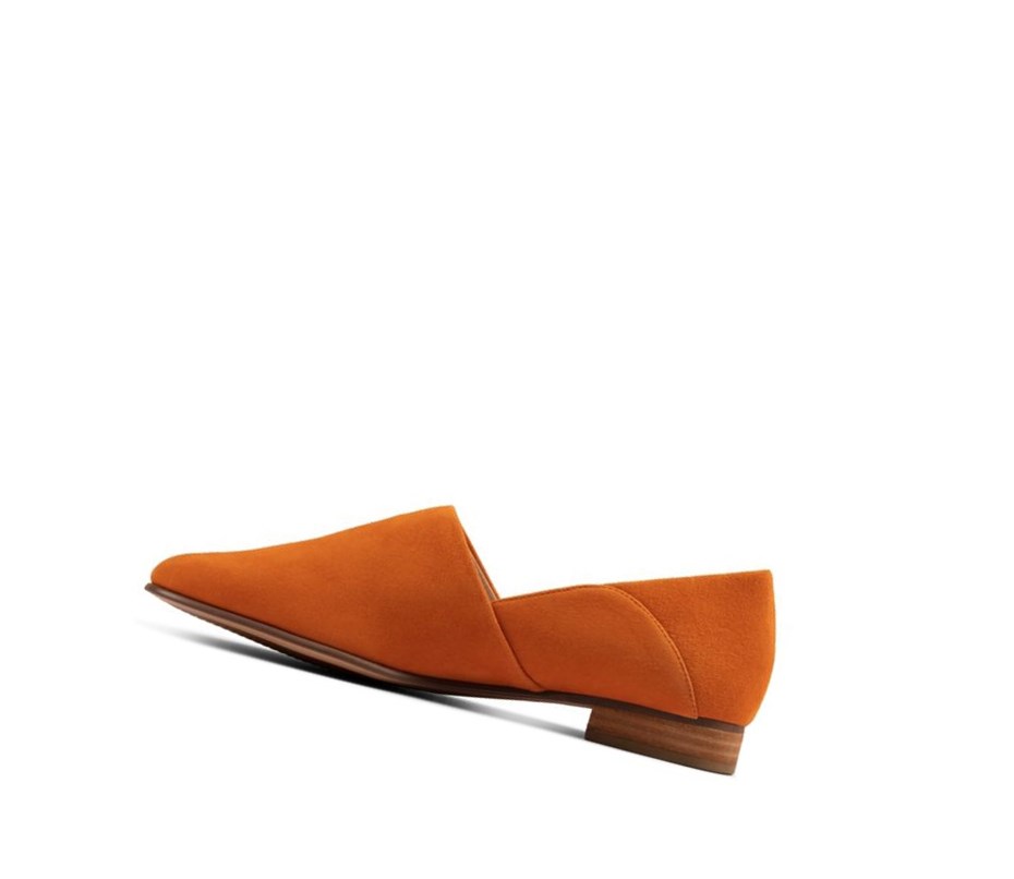 Clarks Pure Tone Semisove Siroke Topanky Fit Slip On Tenisky Damske Oranžové | AVIL-64730