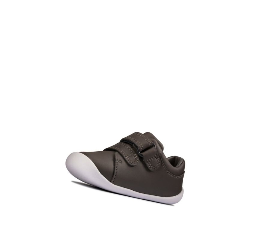 Clarks Roamer Craft Kozene Kozene Topanky Chlapcenske Siva | EWOS-53469