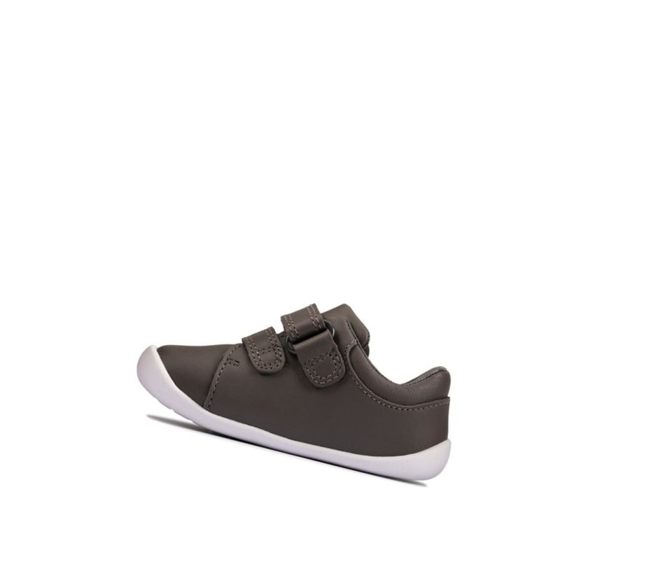 Clarks Roamer Craft Kozene Kozene Topanky Chlapcenske Siva | EWOS-53469