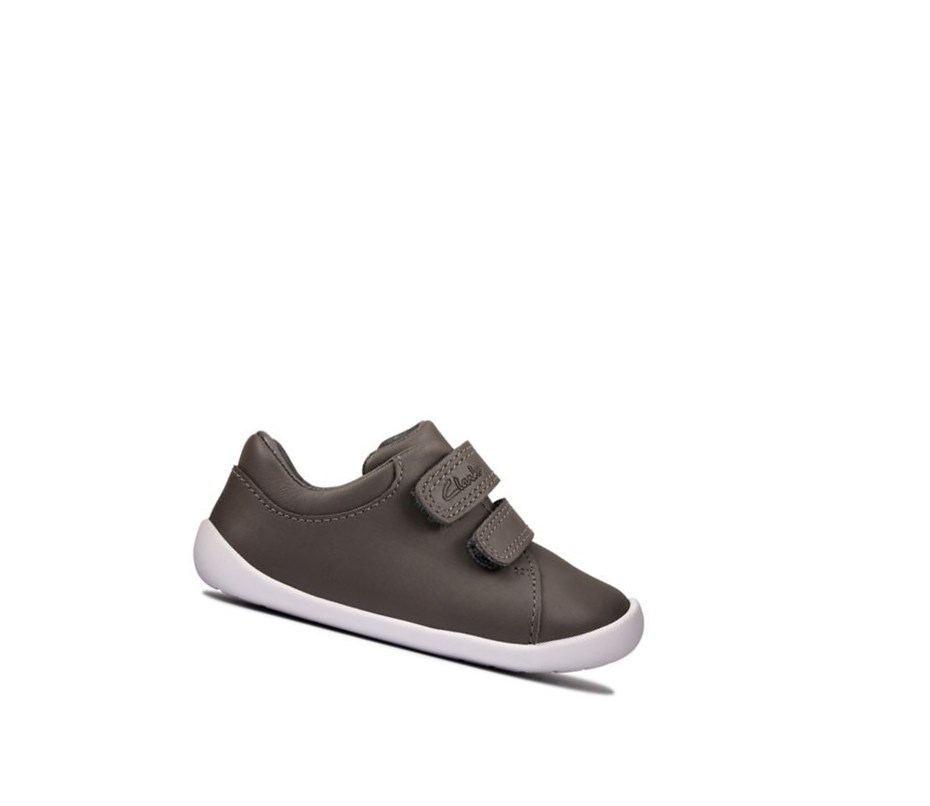 Clarks Roamer Craft Kozene Kozene Topanky Chlapcenske Siva | EWOS-53469