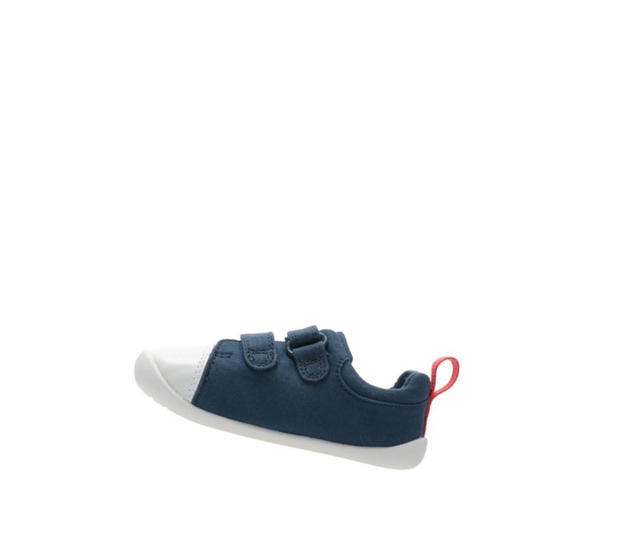 Clarks Roamer Craft Platene Textilne Vychadzkove Topanky Chlapcenske Námornícka Modrá | ALXW-39048