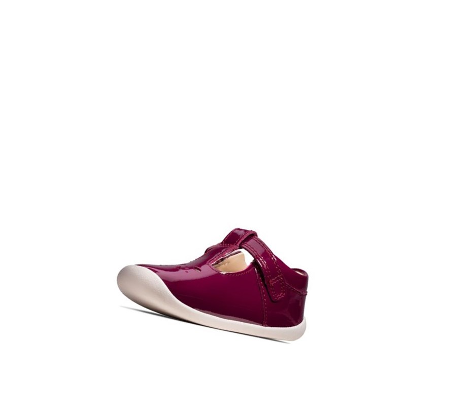 Clarks Roamer Star T-bar Vychadzkove Topanky Dievcenske Bordove | VCLX-51074