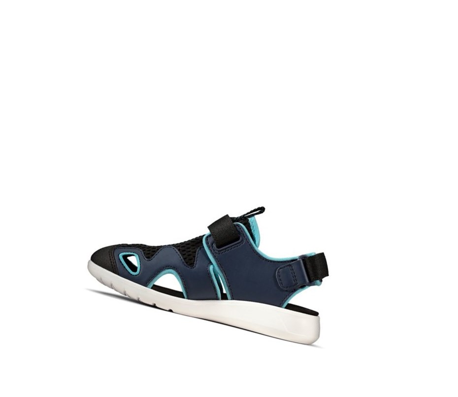 Clarks Scape Surf Syntetická Sandale Casual Dievcenske Námornícka Modrá | YVLK-01358