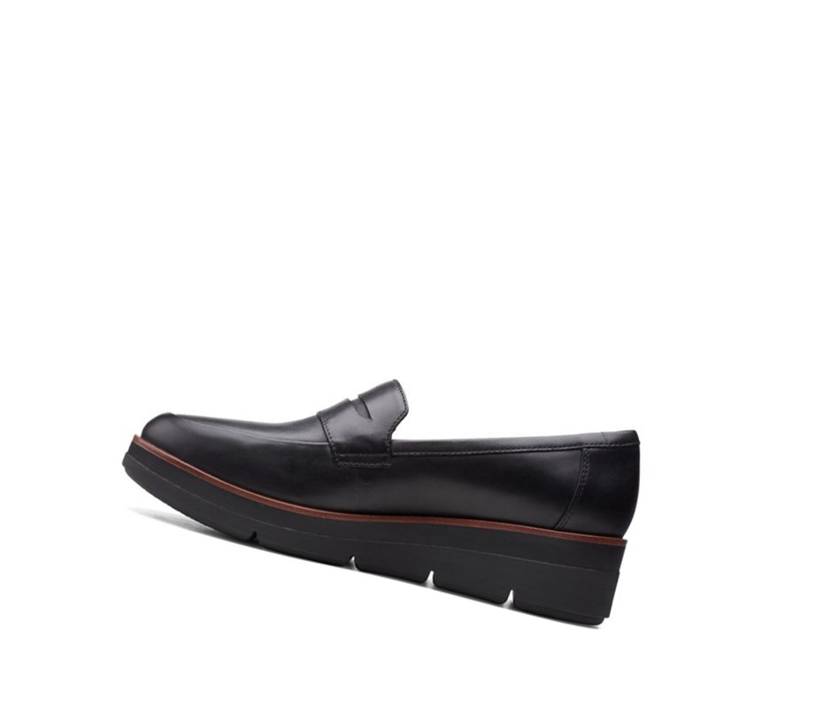 Clarks Shaylin Step Kozene Siroke Topanky Fit Slip On Tenisky Damske Čierne | GPXY-16758