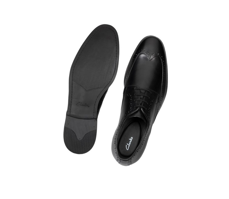 Clarks Stanford Limit Kozene Kozene Topanky Panske Čierne | OBDM-61025