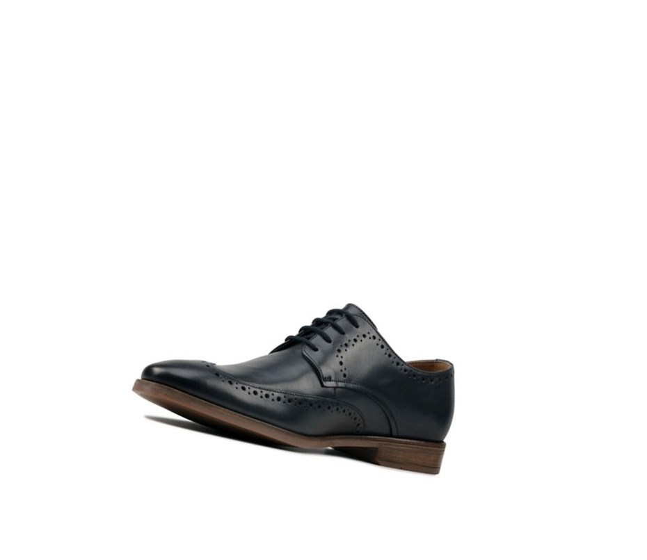 Clarks Stanford Limit Kozene Siroke Topanky Fit Kozene Topanky Panske Námornícka Modrá | WISK-70621