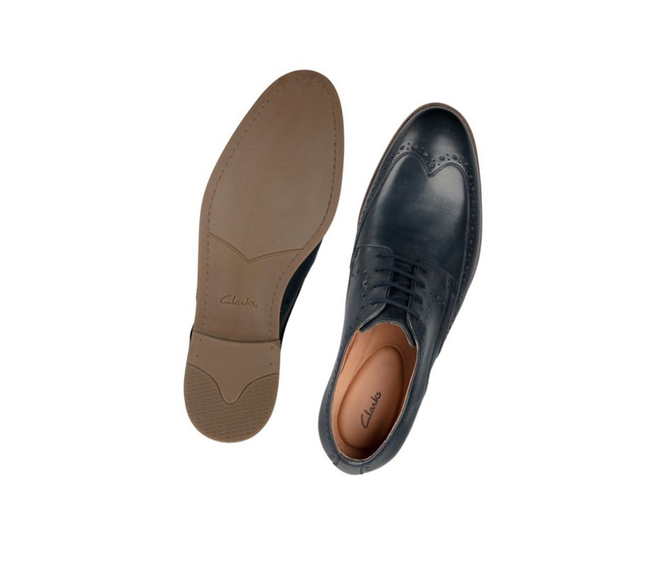 Clarks Stanford Limit Kozene Siroke Topanky Fit Kozene Topanky Panske Námornícka Modrá | WISK-70621