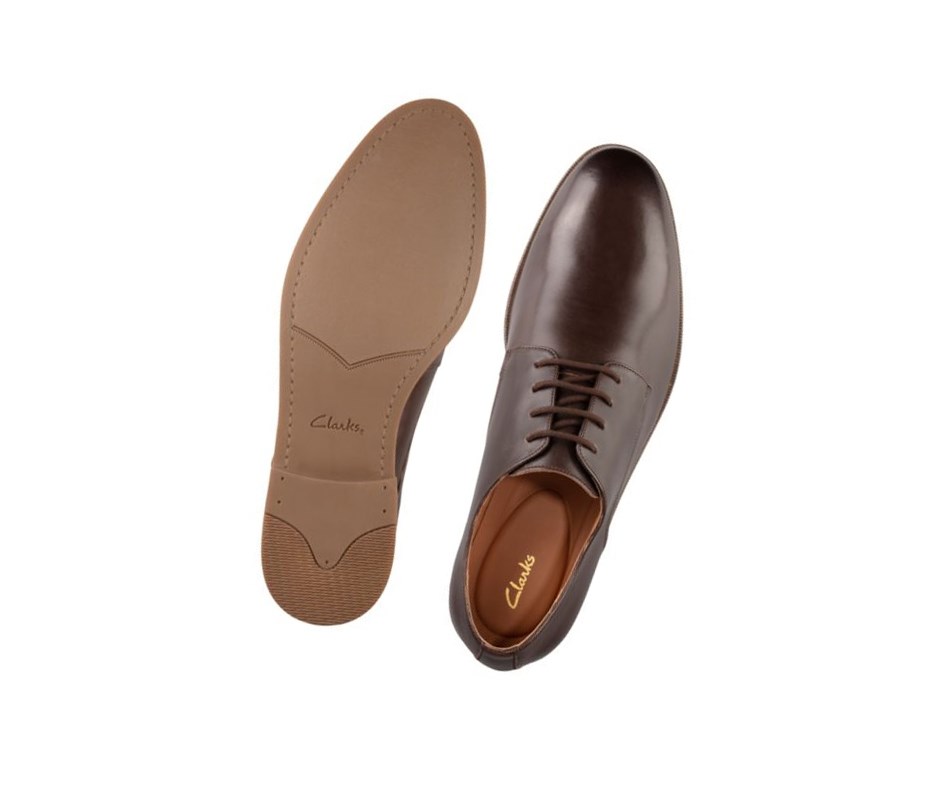 Clarks Stanford Walk Kozene Vychadzkove Topanky Panske Tmavo Hnede | HTLM-53246