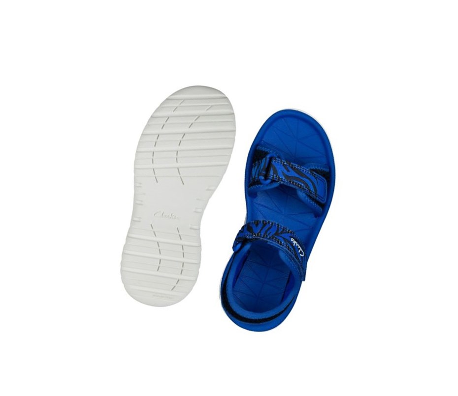 Clarks Surfing Tide Sandale Casual Dievcenske Námornícka Modrá | MFTZ-85312