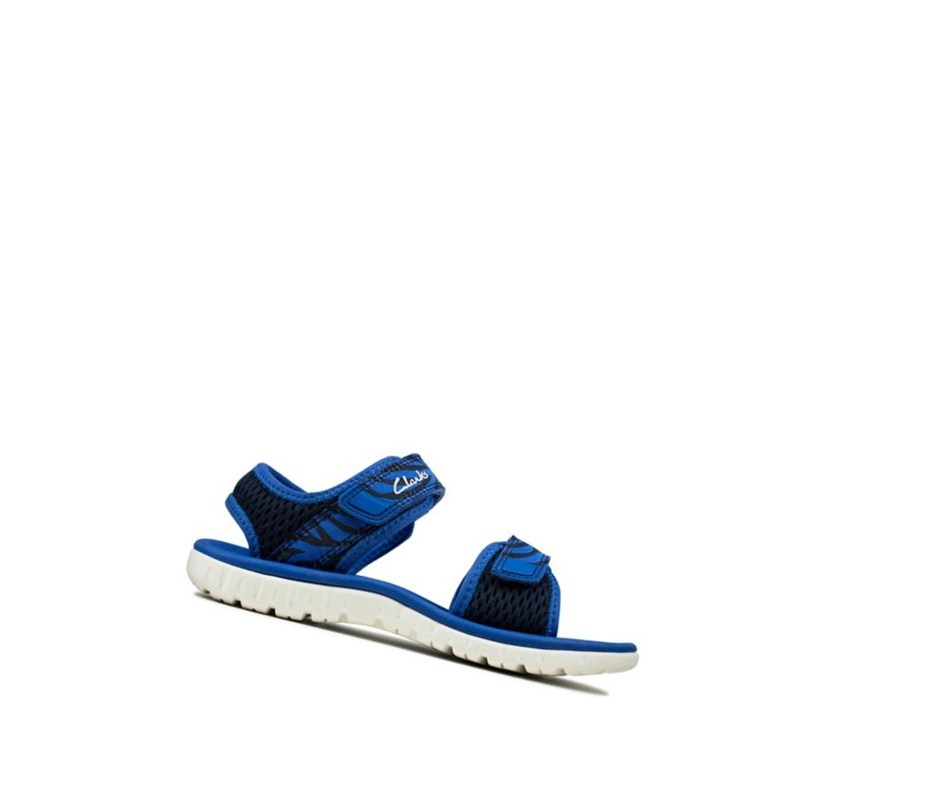 Clarks Surfing Tide Sandale Casual Dievcenske Námornícka Modrá | MFTZ-85312