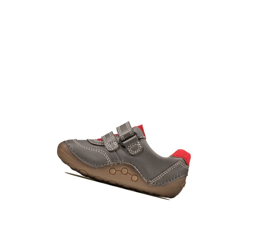 Clarks Tiny Dusk Kozene Vychadzkove Topanky Chlapcenske Siva | KCHG-08975