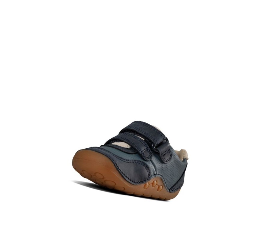 Clarks Tiny Dusk Semisove Vychadzkove Topanky Chlapcenske Modre | UBJR-70526