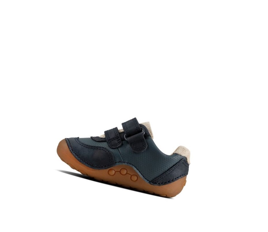 Clarks Tiny Dusk Semisove Vychadzkove Topanky Chlapcenske Modre | UBJR-70526