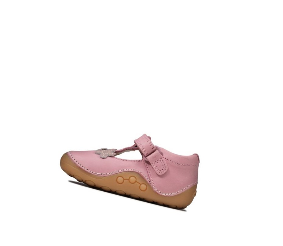 Clarks Tiny Sun Kozene Kozene Topanky Dievcenske Ruzove | FKSU-59412