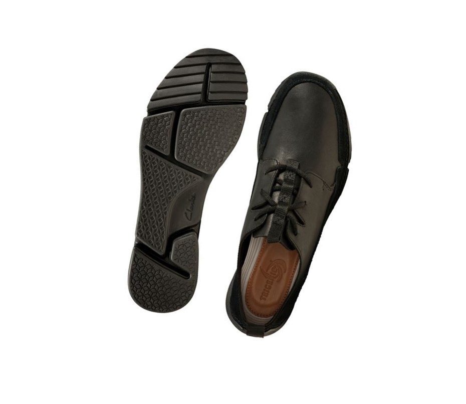 Clarks Tri Solar Kozene Tenisky Panske Čierne | ZLHR-51302