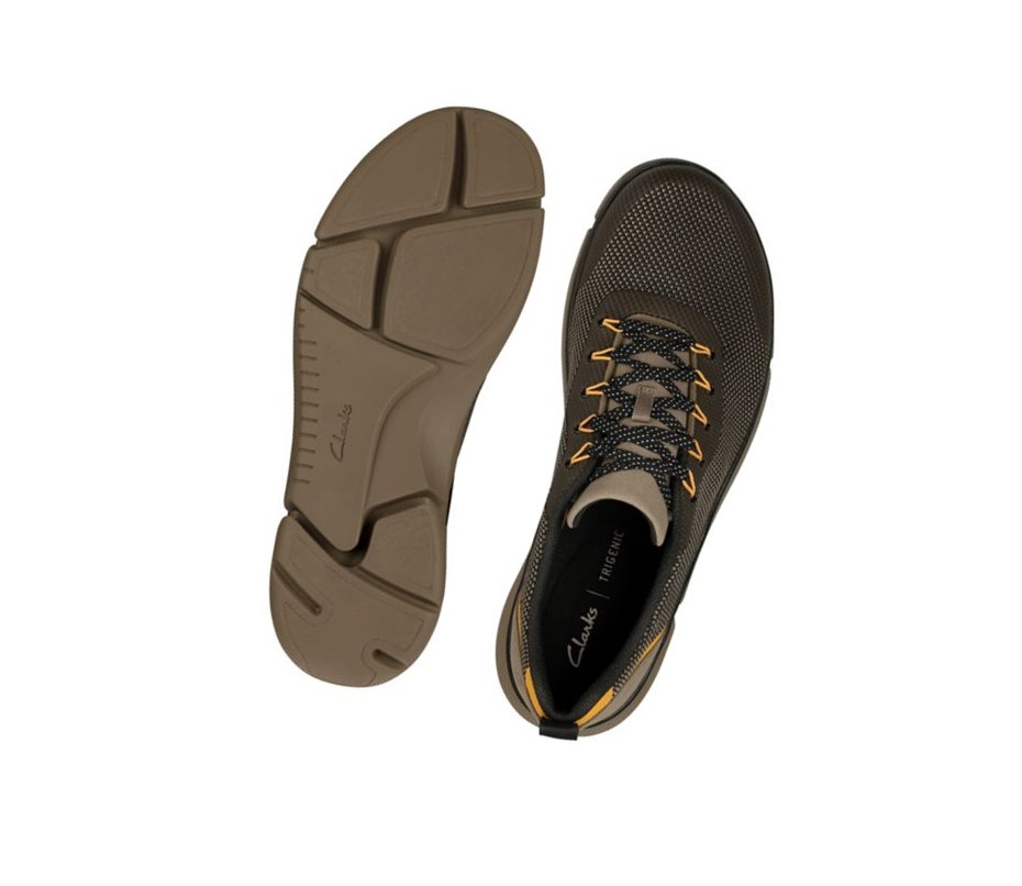 Clarks Triken Jump Textilne Tenisky Panske Olivovo Zelená | GZSX-78514