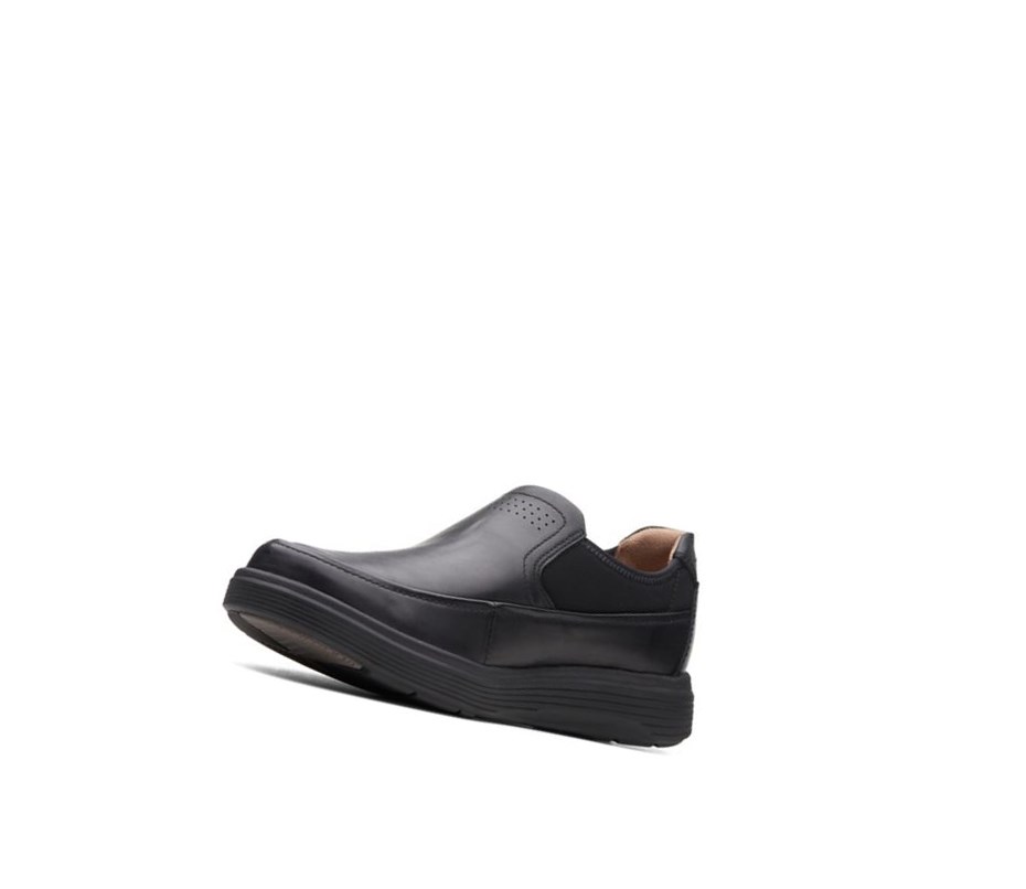 Clarks Un Abode Go Kozene Siroke Topanky Fit Slip On Tenisky Panske Čierne | BNLH-90148