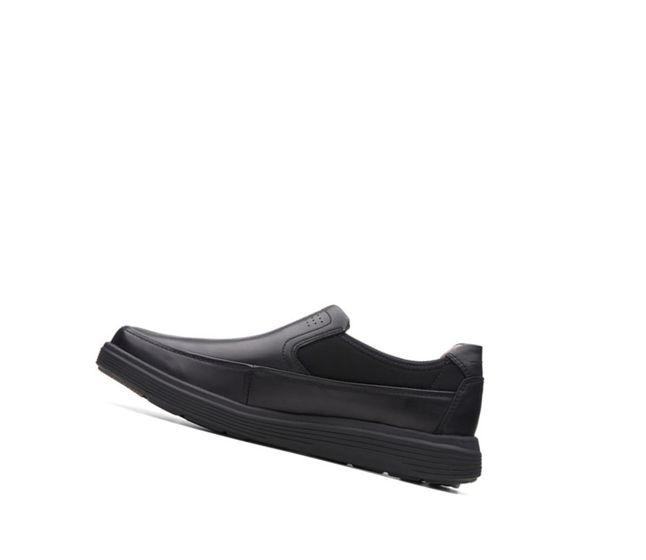 Clarks Un Abode Go Kozene Siroke Topanky Fit Slip On Tenisky Panske Čierne | BNLH-90148