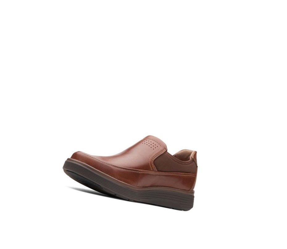 Clarks Un Abode Go Kozene Siroke Topanky Fit Slip On Tenisky Panske Tmavo Hnede | UKTM-01984