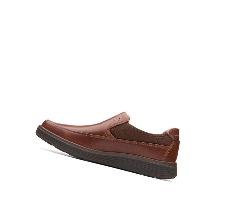 Clarks Un Abode Go Kozene Siroke Topanky Fit Slip On Tenisky Panske Tmavo Hnede | UKTM-01984