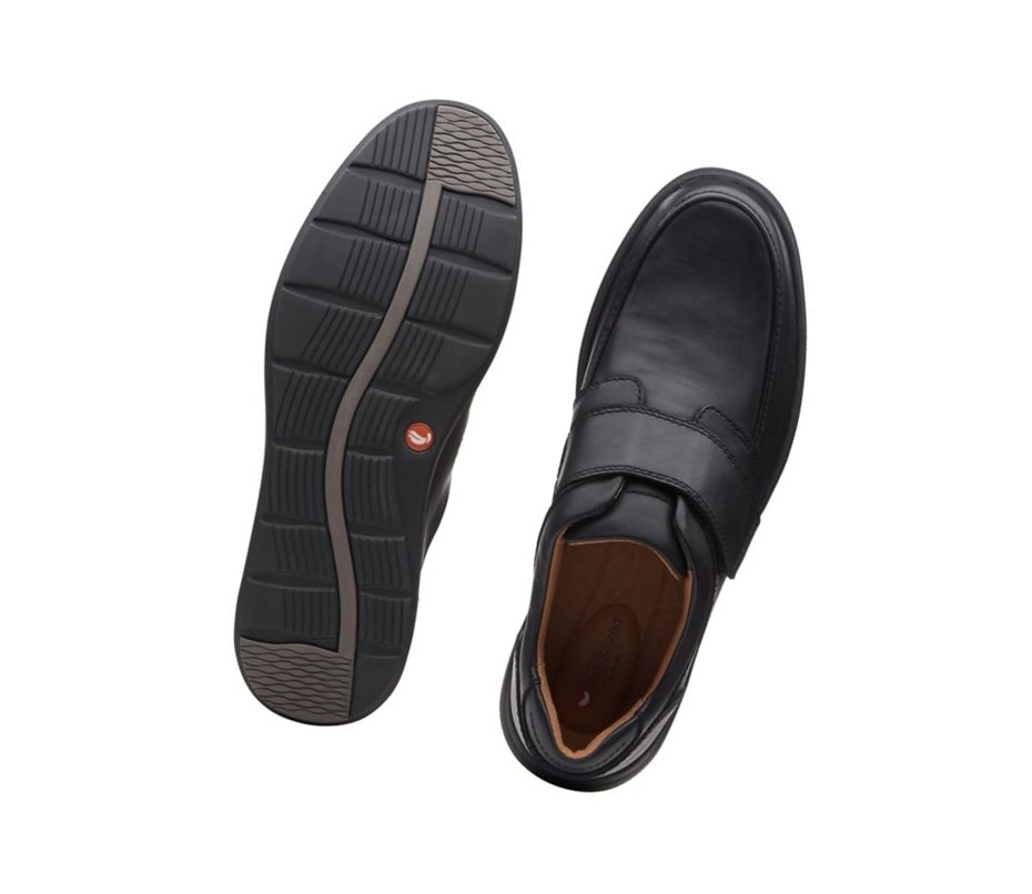 Clarks Un Abode Remienkove Kozene Kozene Topanky Panske Čierne | MQXD-47635