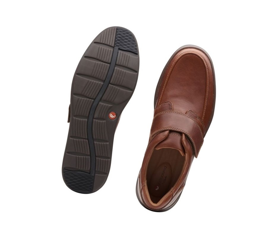 Clarks Un Abode Remienkove Kozene Kozene Topanky Panske Tmavo Hnede | QAVD-27536