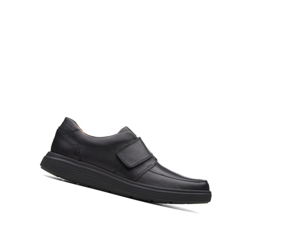 Clarks Un Abode Remienkove Kozene Siroke Topanky Fit Kozene Topanky Panske Čierne | HXYA-75846