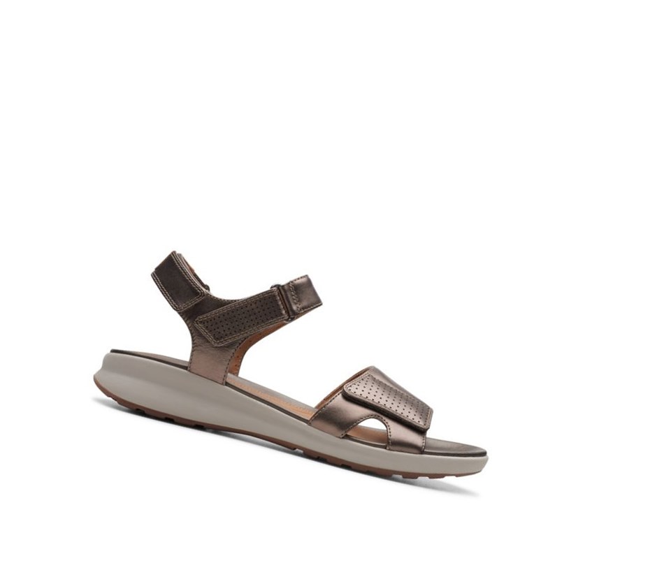 Clarks Un Adorn Calm Ploche Sandale Damske Meď Metal | ONIG-48091