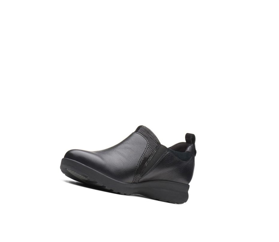 Clarks Un Adorn Zip Kozene Balerinky Damske Čierne | UAHS-46172