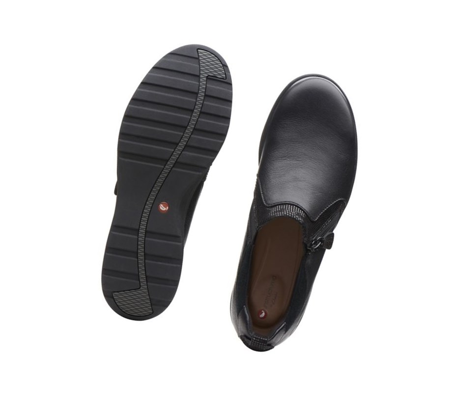 Clarks Un Adorn Zip Kozene Balerinky Damske Čierne | UAHS-46172