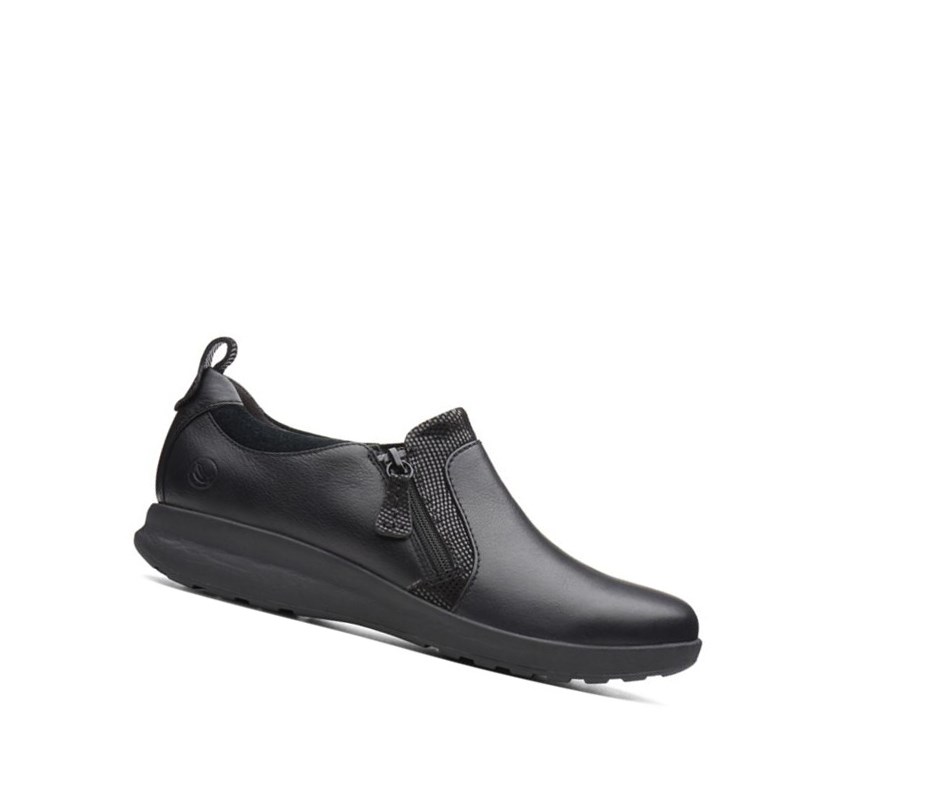 Clarks Un Adorn Zip Kozene Balerinky Damske Čierne | UAHS-46172