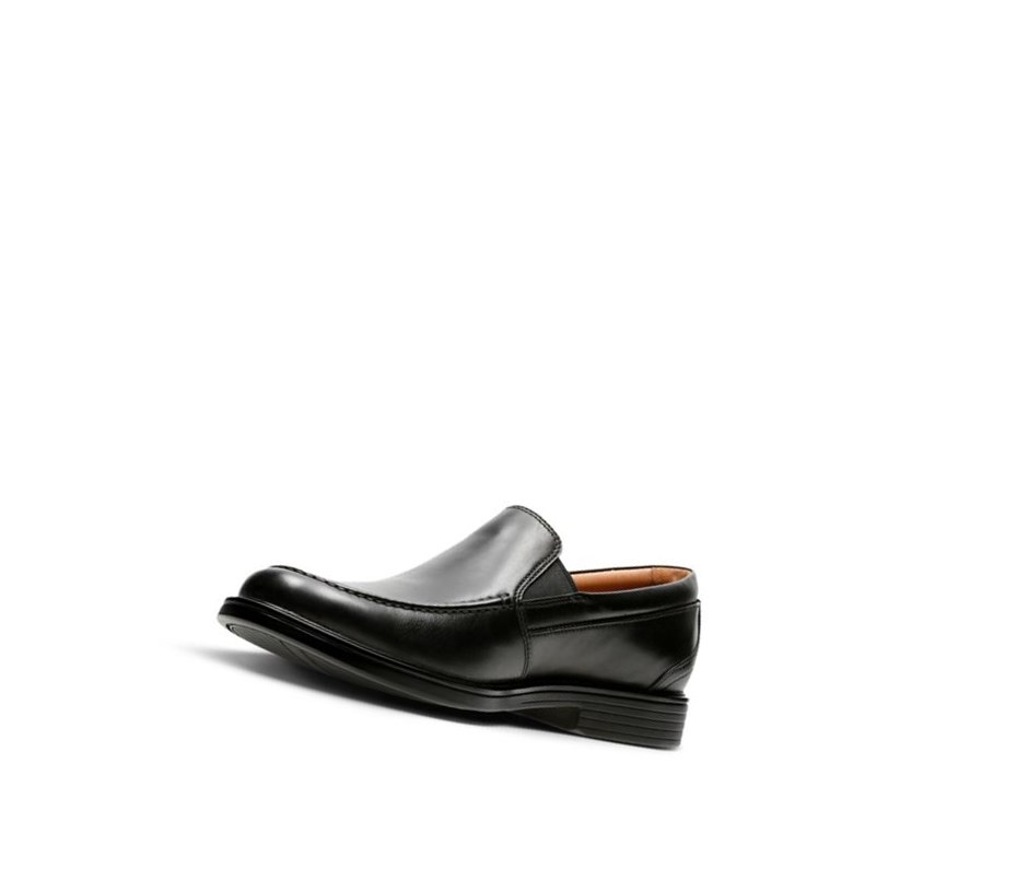 Clarks Un Aldric Slip Kozene Siroke Topanky Fit Slip On Tenisky Panske Čierne | JQCU-14057