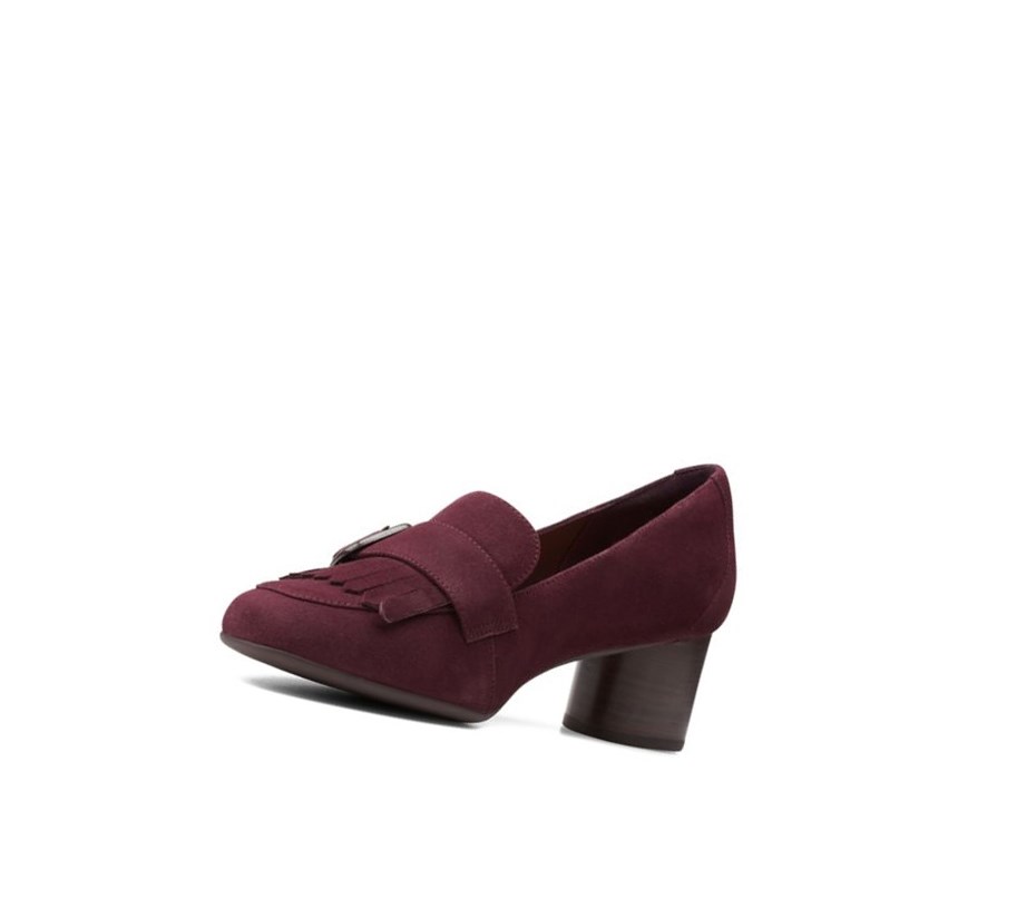 Clarks Un Cosmo Go Semisove Podpätky Damske Bordove | BDIT-02751