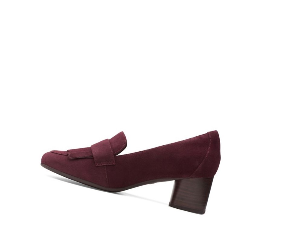 Clarks Un Cosmo Go Semisove Podpätky Damske Bordove | BDIT-02751