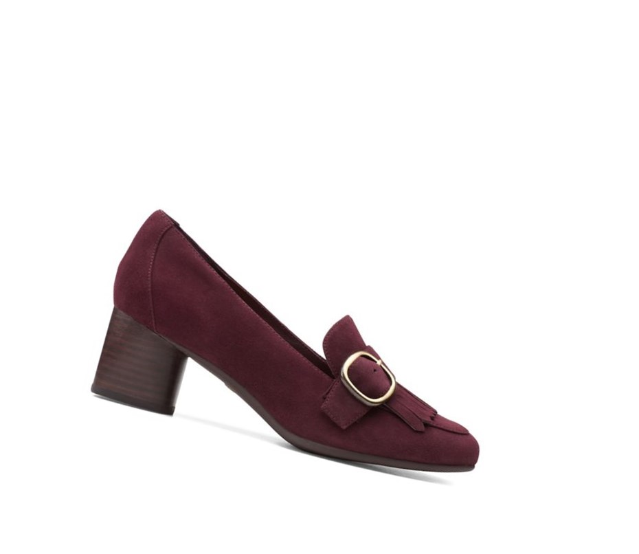 Clarks Un Cosmo Go Semisove Podpätky Damske Bordove | BDIT-02751