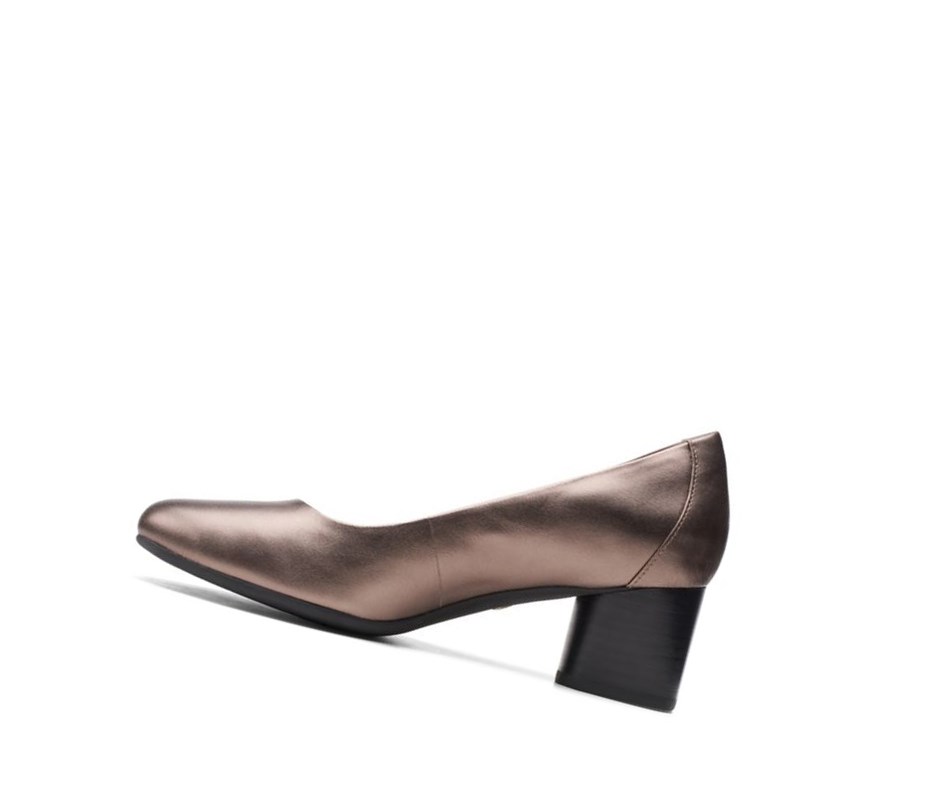 Clarks Un Cosmo Saty Kozene Podpätky Damske Meď Metal | PDRF-48269