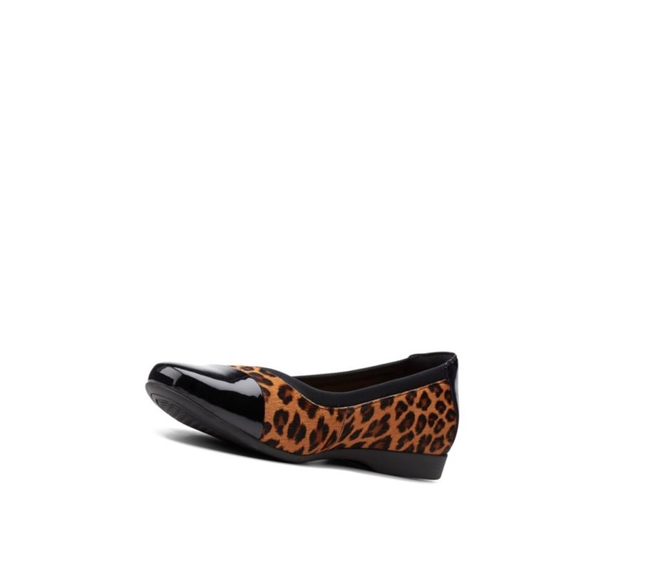 Clarks Un Darcey Cap 2 Print Pony Kozene Balerinky Damske Leopardie | CUDH-97813