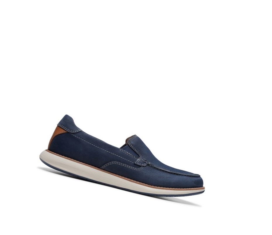 Clarks Un Pilot Step Nubuck Kozene Slip On Tenisky Panske Námornícka Modrá | DMJX-36298