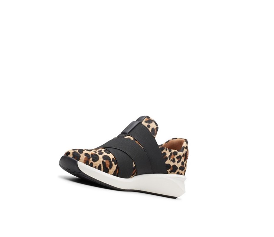 Clarks Un Rio Remienkove Print Pony Kozene Kozene Topanky Damske Leopardie | GKQS-02984