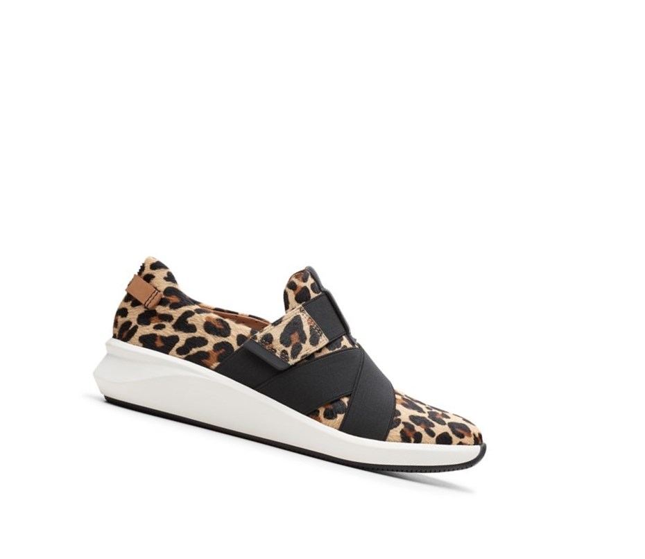 Clarks Un Rio Remienkove Print Pony Kozene Kozene Topanky Damske Leopardie | GKQS-02984