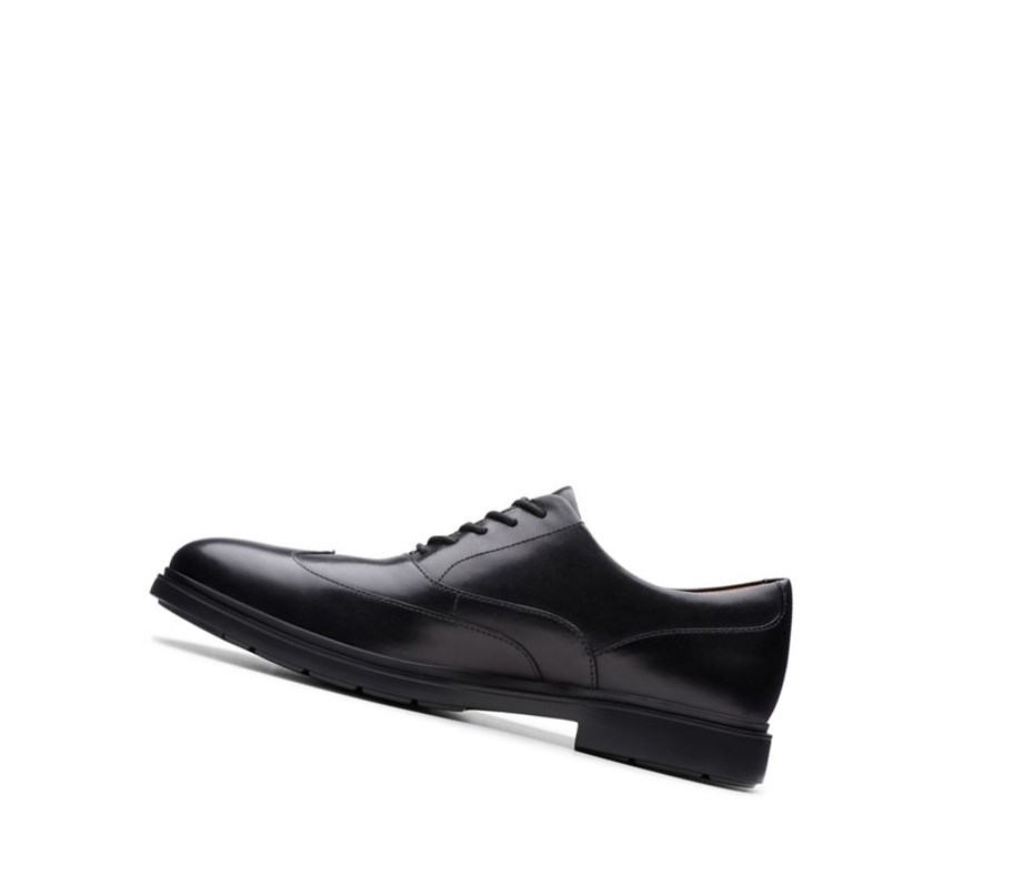 Clarks Un Tailor Wing Kozene Mokasiny Panske Čierne | YVUI-64178