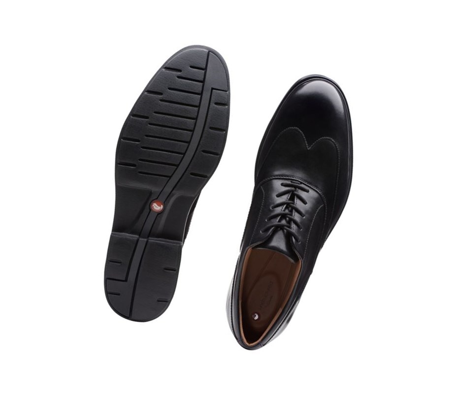 Clarks Un Tailor Wing Kozene Mokasiny Panske Čierne | YVUI-64178