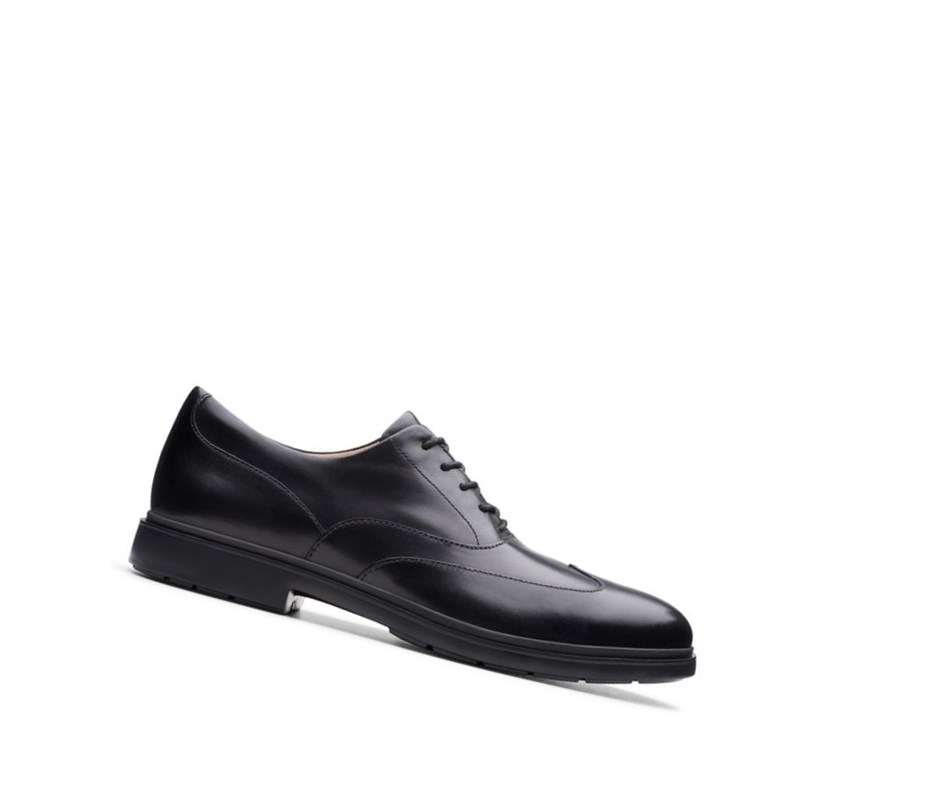 Clarks Un Tailor Wing Kozene Mokasiny Panske Čierne | YVUI-64178